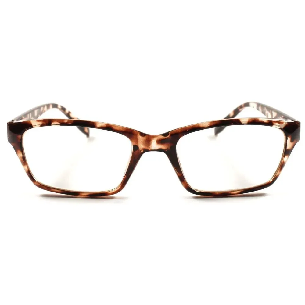 Vintage Retro Smart Nerd Mens Womens Clear Lens Glasses Tortoise Frame E68B